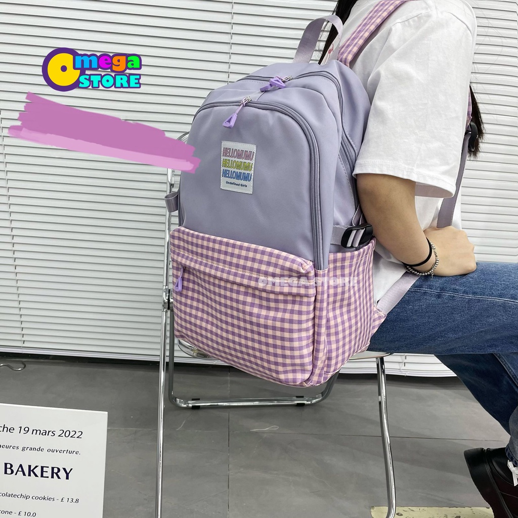 Tas Sekolah Anak Perempuan Tas Sekolah SD SMP SMA Tas Ransel Wanita Backpack Korea Fashion 217