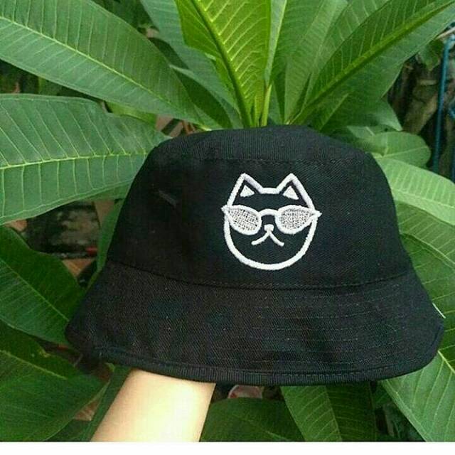 FREE NAMA LOGO TOPI BUCKET HAT CUSTOM BORDIR DESAIN CUSTOM REQUEST TULISAN