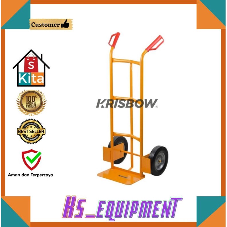 Krisbow Troli barang 150 Kg/Troli Besi/troli serbaguna/troli galon/gas