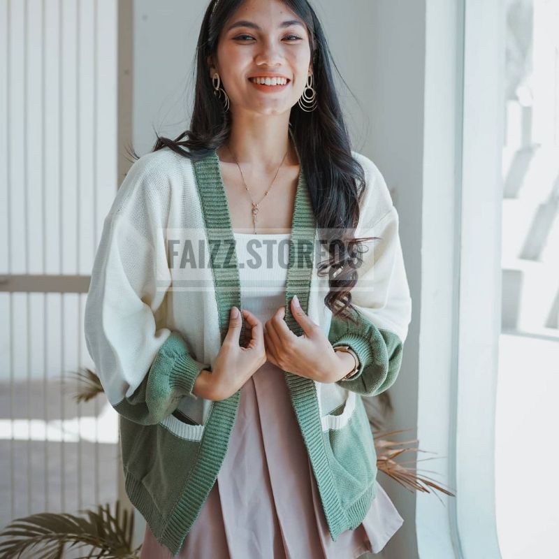 CLARA CARDIGAN RAJUT OVERSIZE MIXX/CARDIGAN RAJUT WANITA PREMIUM STORE09 MURAH