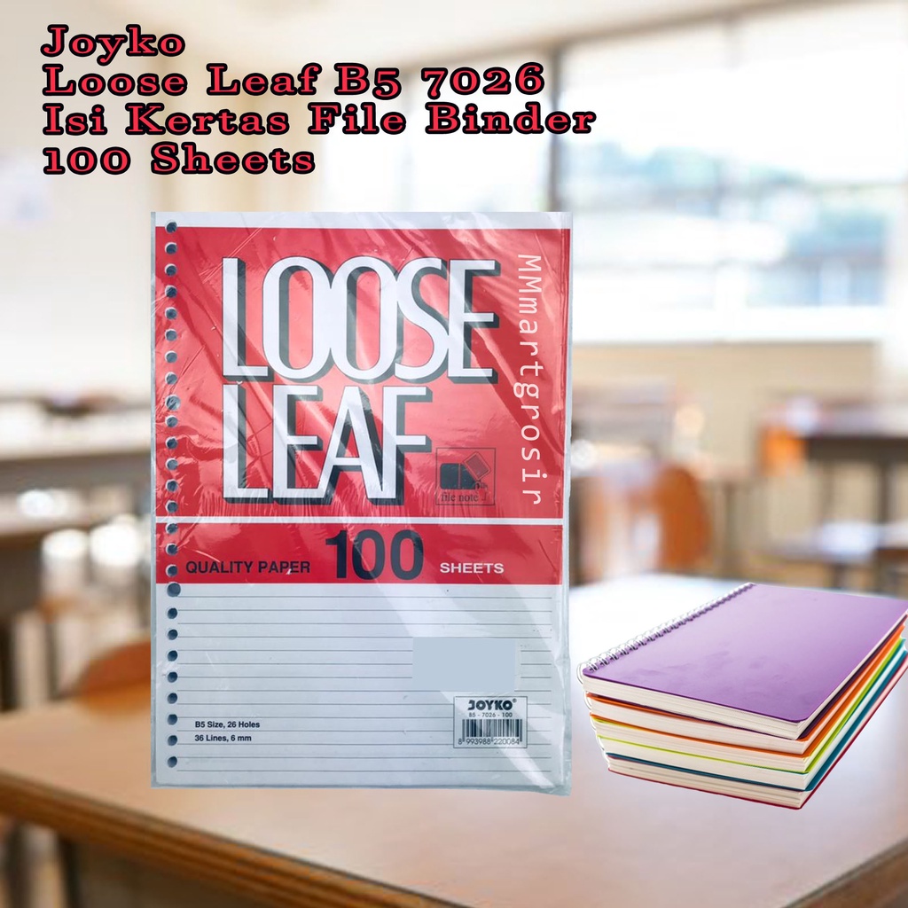 

Joyko / Loose Leaf B5 7026 / Isi Kertas File Binder / 100 Sheets