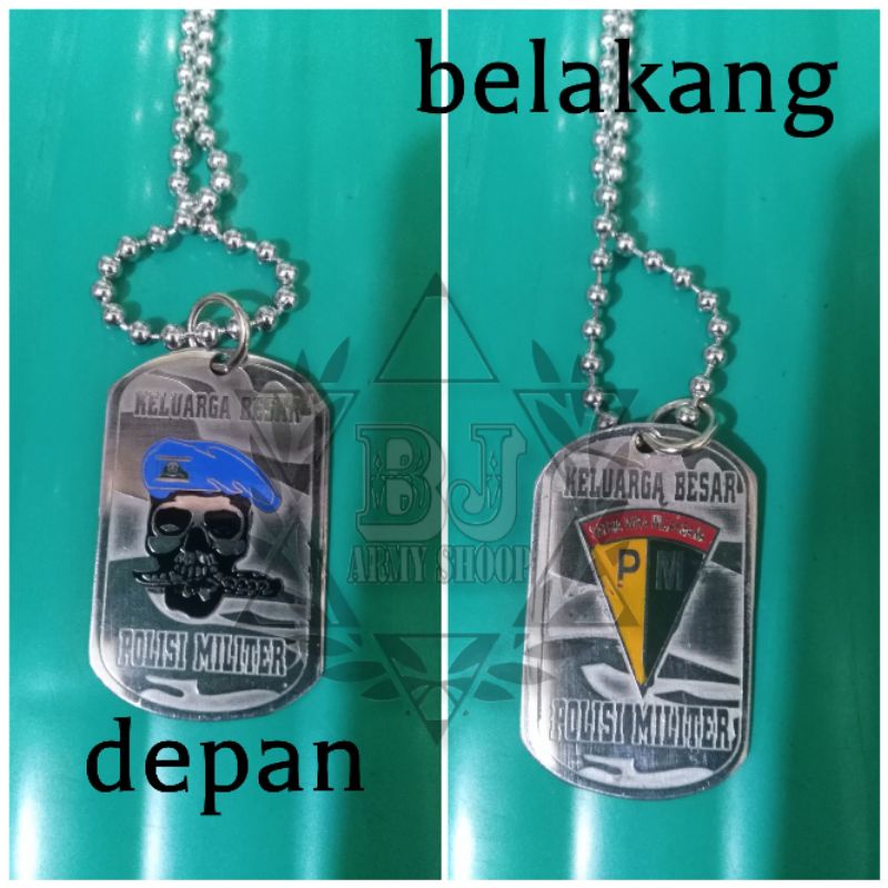 kalung polisi militer pm #dogtag army pomad