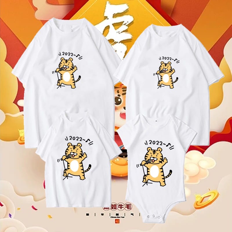 MYSTIQUE.ID-BAJU KAOS FAMILY TIGER 2022  T-SHIRT LUCU DAN AESTHETIC