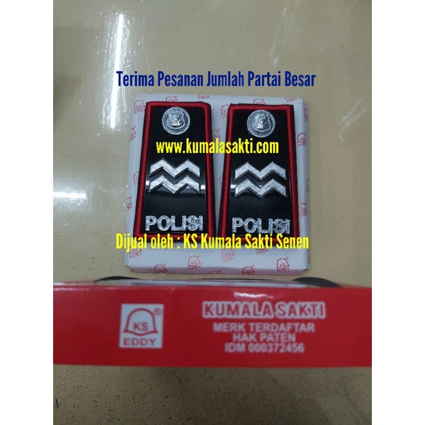 Pangkat Polisi PDH Aiptu Lis Merah|Topi Polisi|Kaos Polisi|Sabuk Polisi|Kopel Polisi|Wing Polisi|Tas