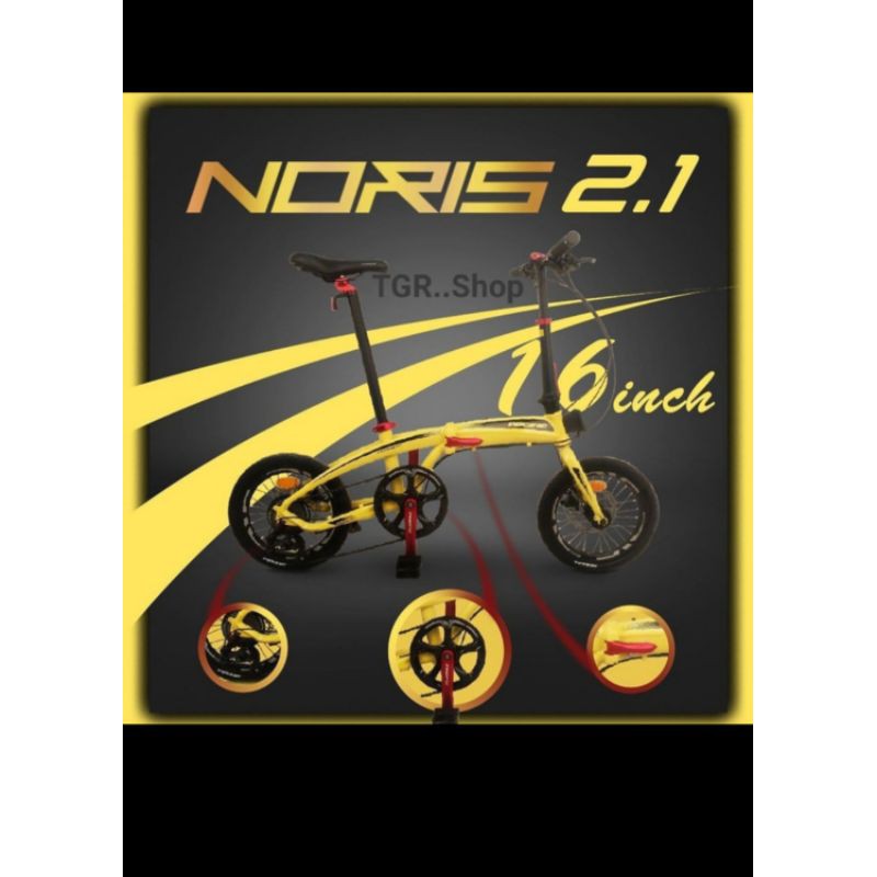 Sepeda Lipat 16 inch Pacific Noris 2.1 8speed