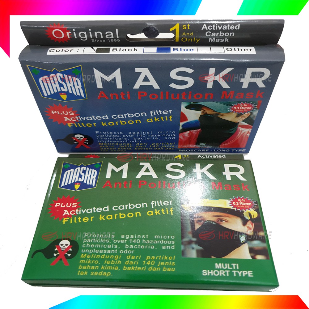 Masker Karbon Aktif MASKR LONG PANJANG Safety Motor Biker ORIGINAL MASKR