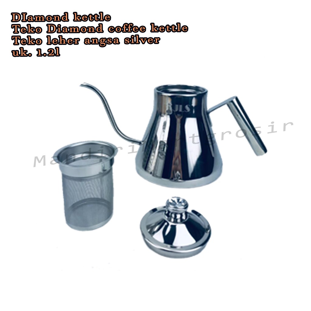 Teko diamond coffe kettle *Diamond Kettle * Teko leher angsa * 1.2 ml