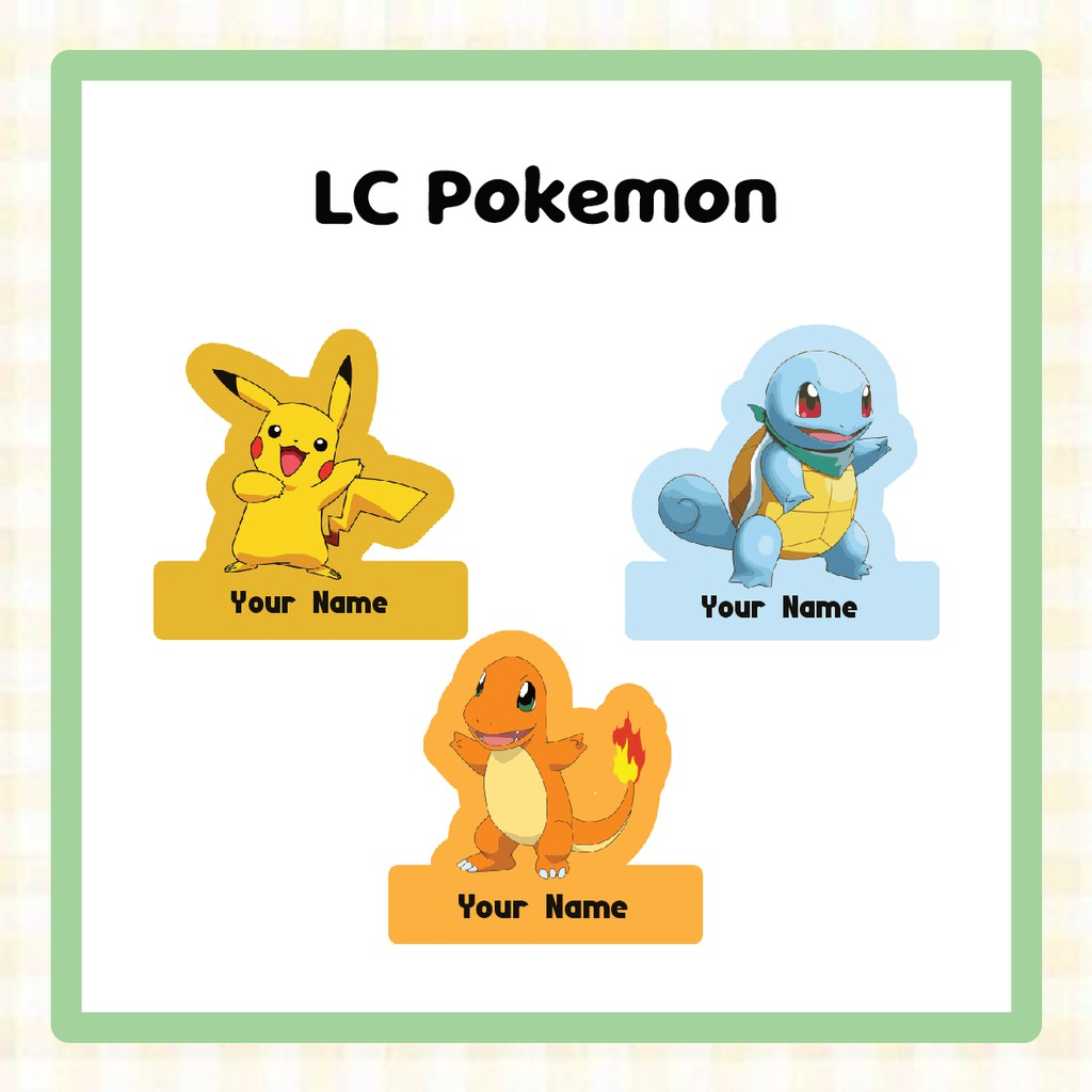 

[Stiker Label Nama] LC Pokemon