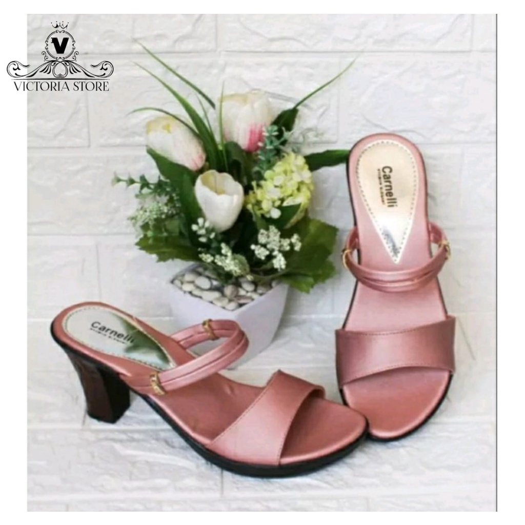 Sandal Sendal Wanita Hak Terbaru Kekinian 2022 Dan Termurah Sandal Hak Tahu Wanita 5cm  Sandal Wanita High Heels Puspa