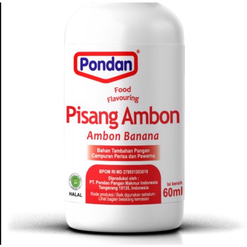 

Pondan Pasta Pisang Ambon Banana Food Flavouring Perisa Makanan 60ml