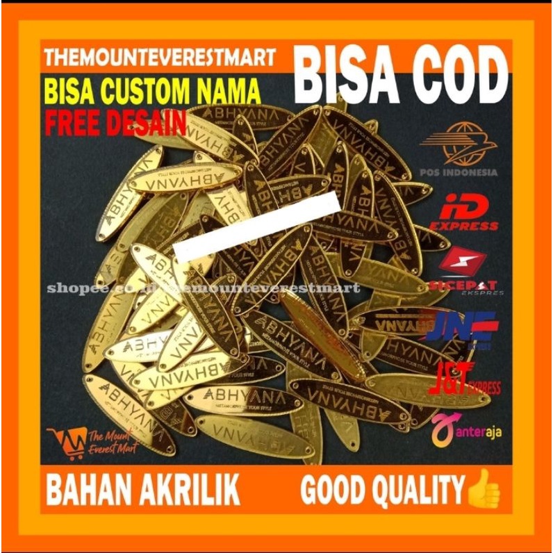 

Label Akrilik Custom/ Label Hijab Akrilik/ Label Grafir/ Label Kerudung Akrilik Laser Cutting