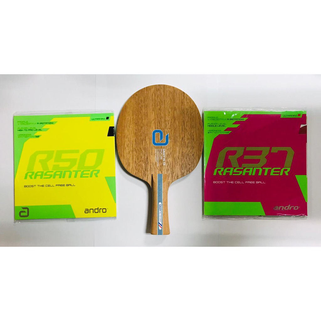 Setup Bat Tenis Meja Andro Gauzy HL CO Rasanter R50 R37 Full Set