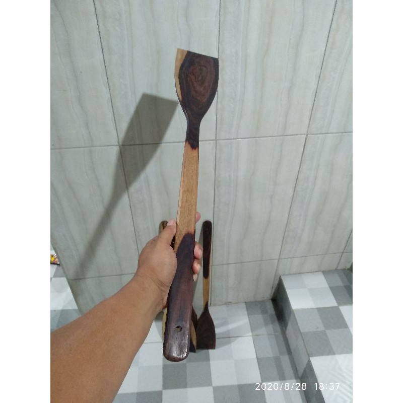 SUTIL / SENDOK / SODET / SPATULA KAYU SONOKELING P60 JUMBO