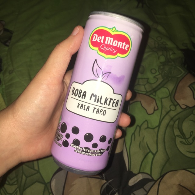 BOBA MILK TEA CAN RASA TARO DEL MONTE Shopee Indonesia