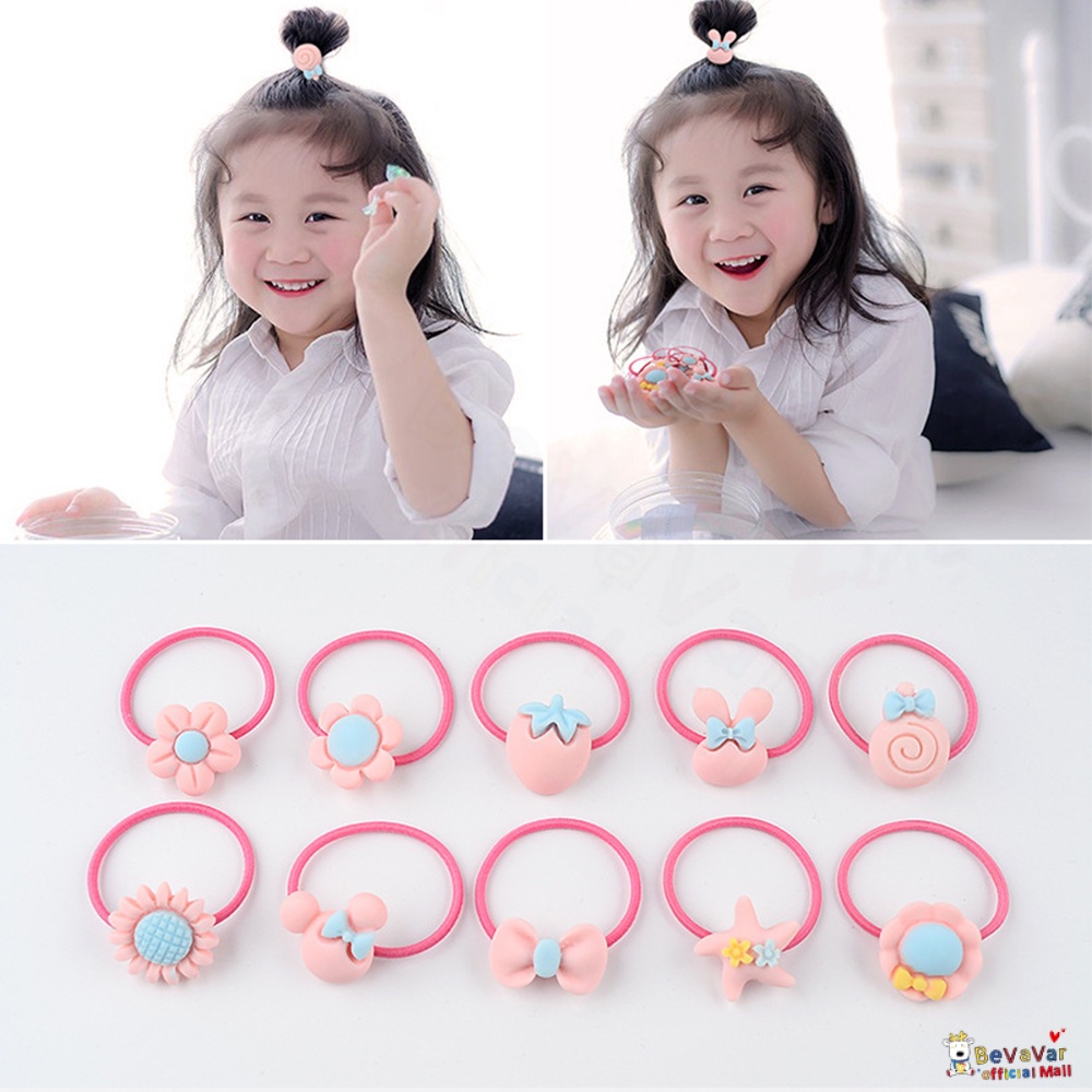 BEVAVAR 20Pcs Ikat Rambut Anak Lucu Ikatan Aksesoris Rambut Anak Korea