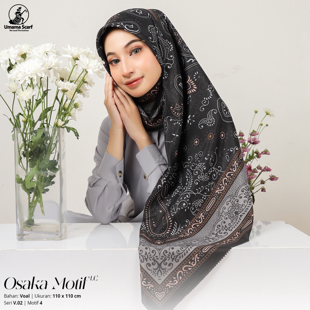 HIJAB SEGI EMPAT OSAKA DAN BUTTER SILK MOTIF ORY UMAMA BISA PILIH MOTIF DAN WARNA