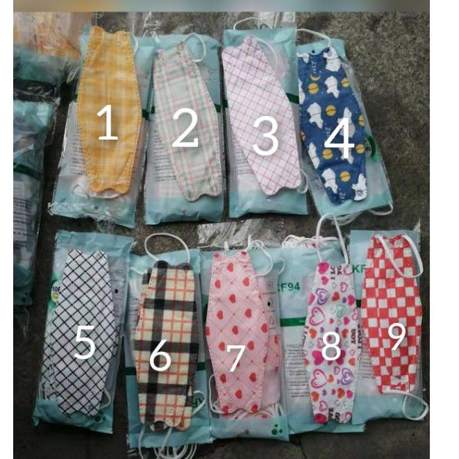 Masker KF94 Motif Dewasa Perpack isi 10 Pcs / KF94 Masker Motif