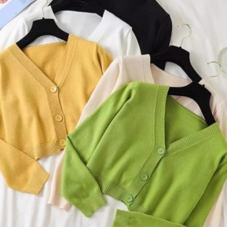 THREE BUTTON BAILEY CARDY / Crop Cardy / Cardigan Crop / Cardigan Rajut / OUTER CARDY