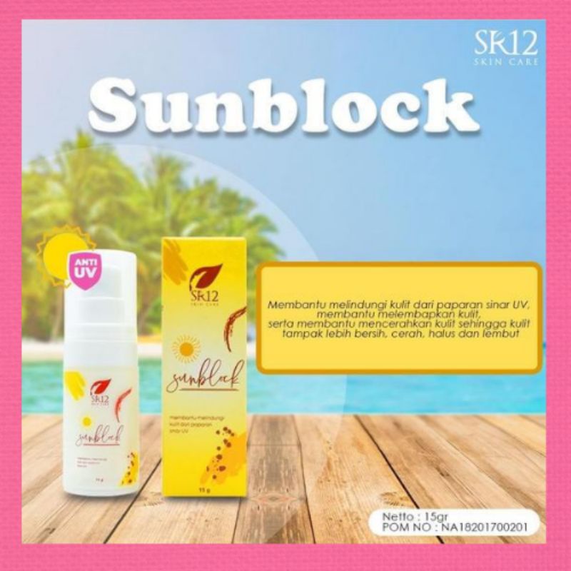 SUNBLOCK SR12 ORIGINAL/SPF 25/ANTI IRITASI/KRIM WAJAH/PENCEGAH FLEK/KRIM SIANG/KRIM UNTUK KULIT KERI