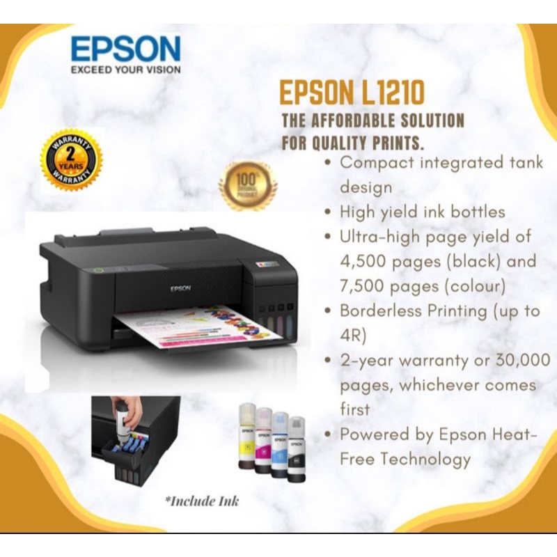 epson L1210 pengganti epson L1110 garansi resmi include tinta original