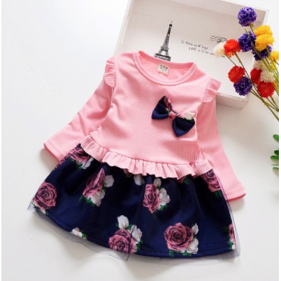 Plazababku DRESS IMPORT WONDER ROSE EBV Baju Dress Anak Perempuan Import