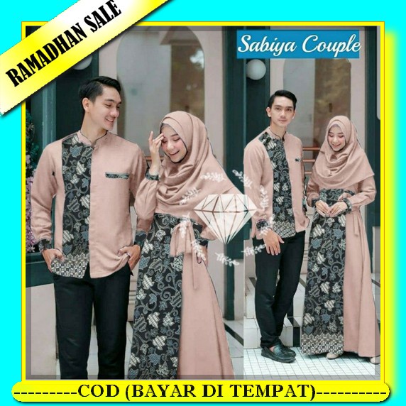 Baju Couple Kondangan Kekinian Modern Kapel Pesta Keluarga Elegan Mewah Pasangan Muslim Pesta Mewah 