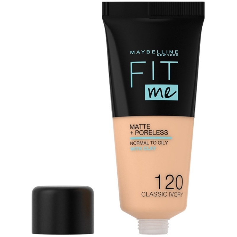 MAYBELLINE FIT ME LIQUID FOUNDATION 120 CLASIC IVORY TUBE