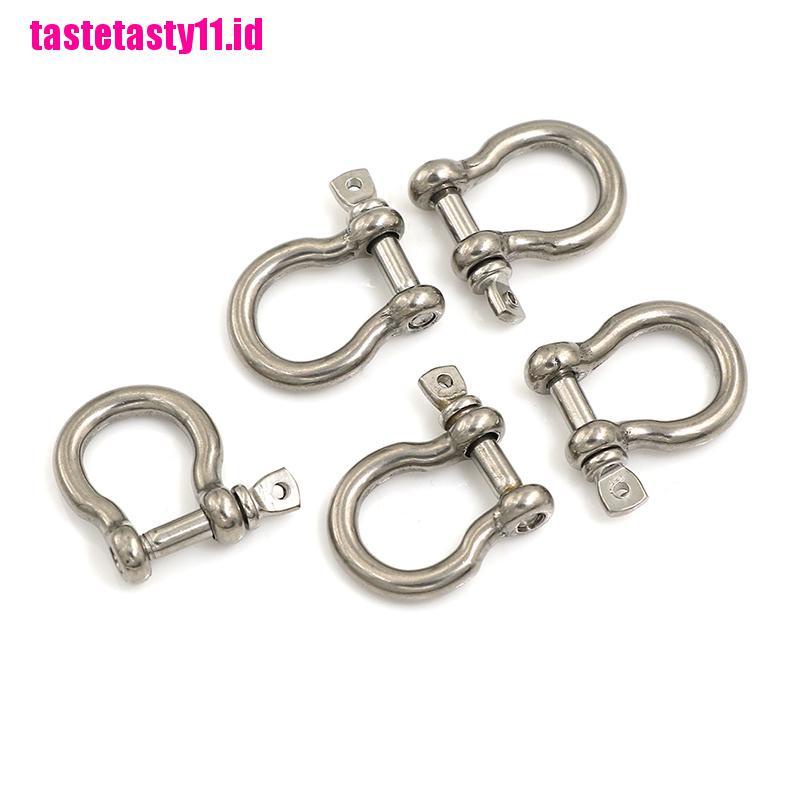 【TTID】5pcs m4 304 stainless bow shackle steel screw pin shackle bow Rigging