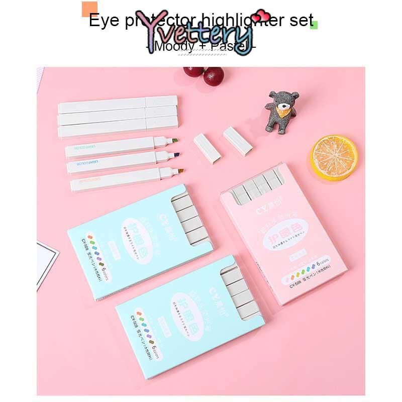 

❤️COD COD multicolor pena stabilo siswa 6PCS/set Stabilo / highlighter pastel 6 colors warna-Yy