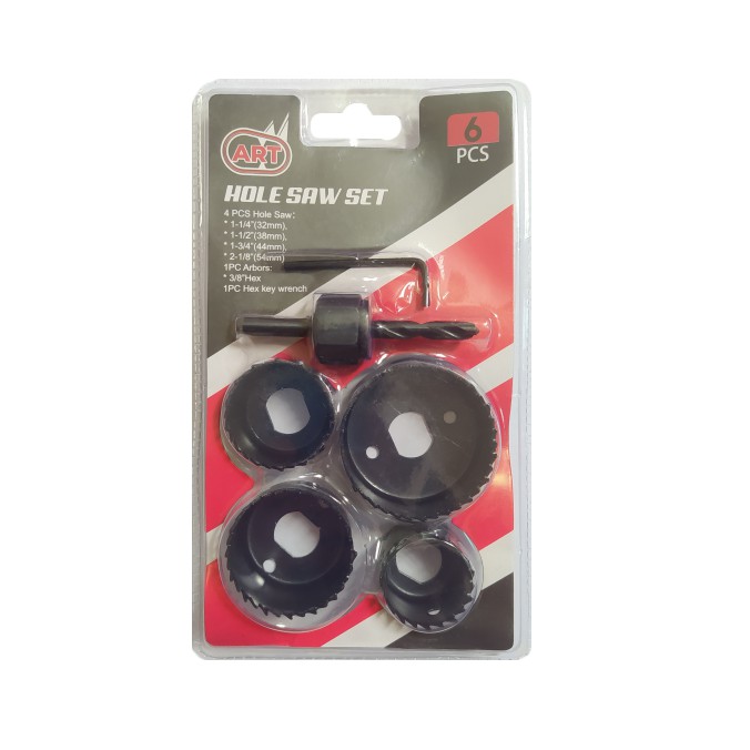 Holesaw Hole Saw Set 6 Pcs  Hidroponik Mata Bor Pelubang PVC Set 6pcs Hole saw Set Kit Pelubang Kayu