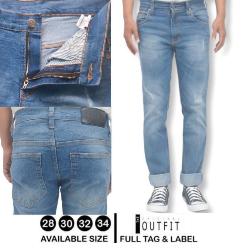 Celana jeans pria OUTFIT original / celana jeans outfit washing original