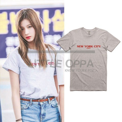 KAOS T-SHIRT IDOL FASHION TWICE SANA NEW YORK CITY