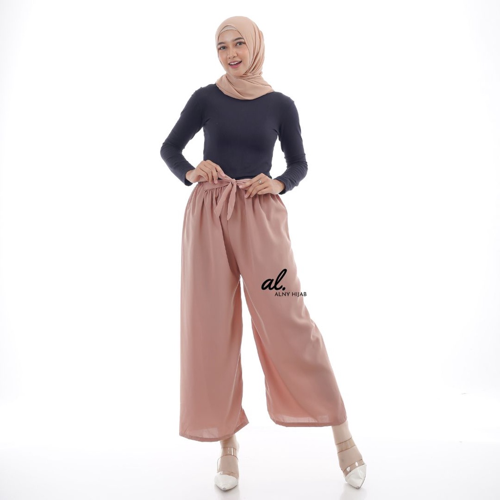 Celana Kulot Ribbon Pants Wolfis Cullot Panjang Celana ribon wanita Tali wolfish