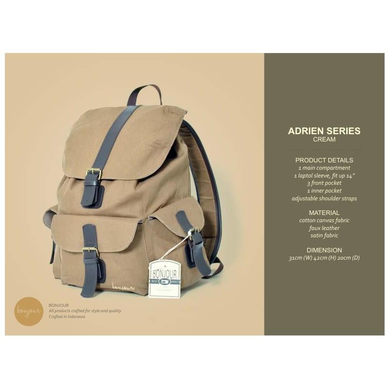 Bonjour bag Adrien series Cream