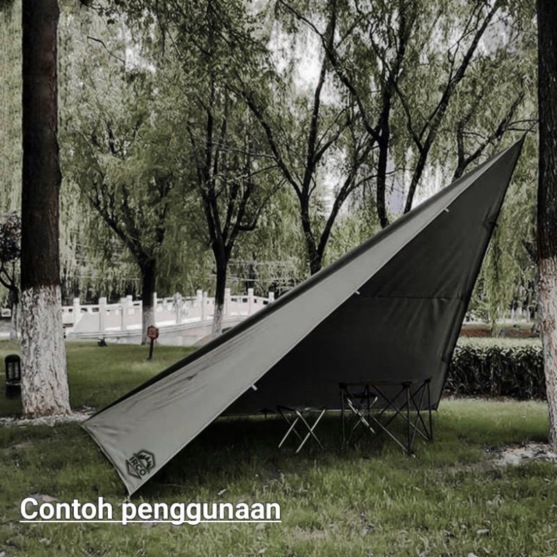 Irco Flysheet Waterproof 3x4 Meter 16 Loop Original - Cover Tenda Gunung Bivak Camping 4 Orang