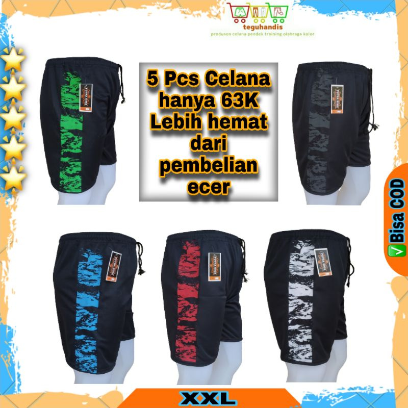 PAY 1 GET 5 XXL Celana Pendek Kolor Olahraga Pria Wanita Unisex Training Bola Futsal Fitnes Basket V