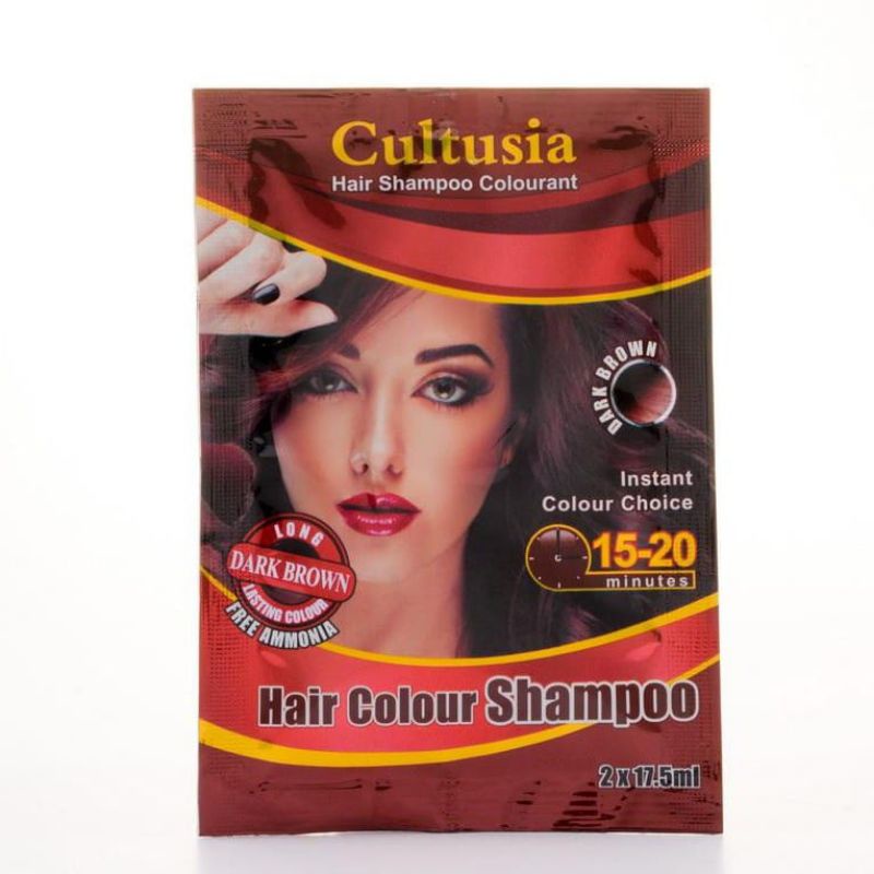 Shampo Cultusia | Cat Rambut Black / Dark Brown