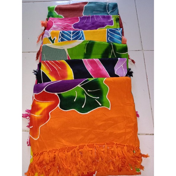 KAIN PANTAI BALI LUKIS BAHAN RAYON TEBAL