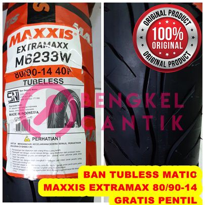 ban luar maxxis extramaxx 80.90-14 dan 90. 90 depan belakang vario beat mio tubeless ring 14
