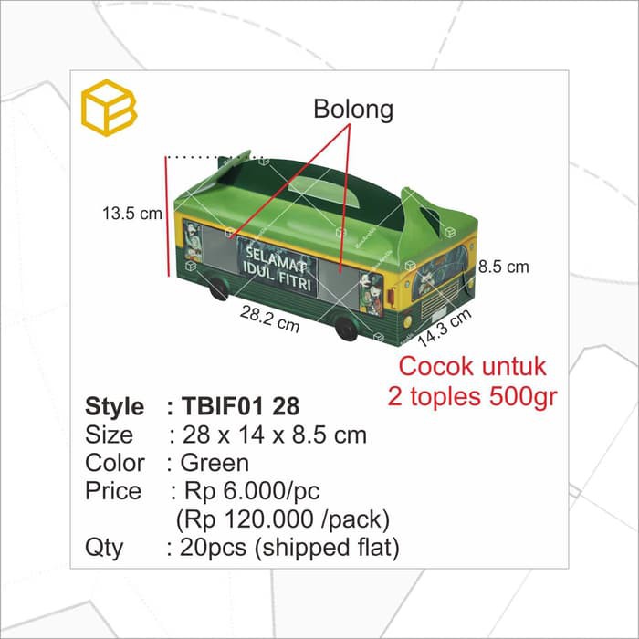 

Langsung Order TBIF01 28 - Box lebaran, Idulfitri, Toples Box, Packaging Murah