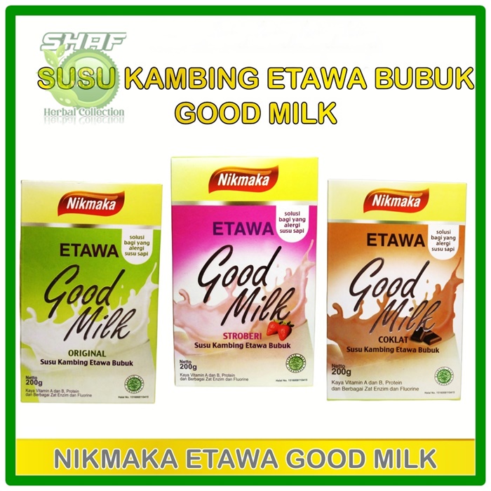 

NIKMAKA SUSU KAMBING ETAWA GOOD MILK ORI/STRAWBERRY/COKLAT 200 GR