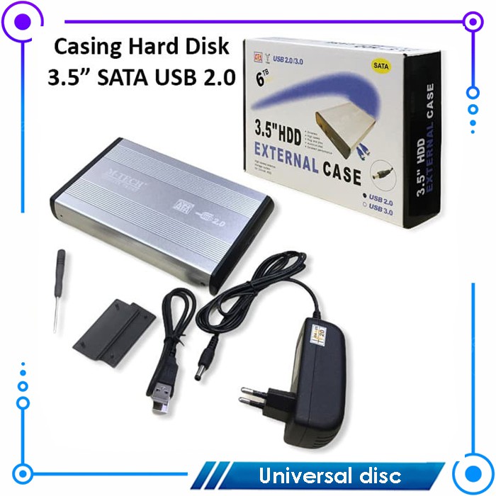 Casing Hardisk External 3.5&quot; SATA M-Tech USB 2.0, Casing HDD