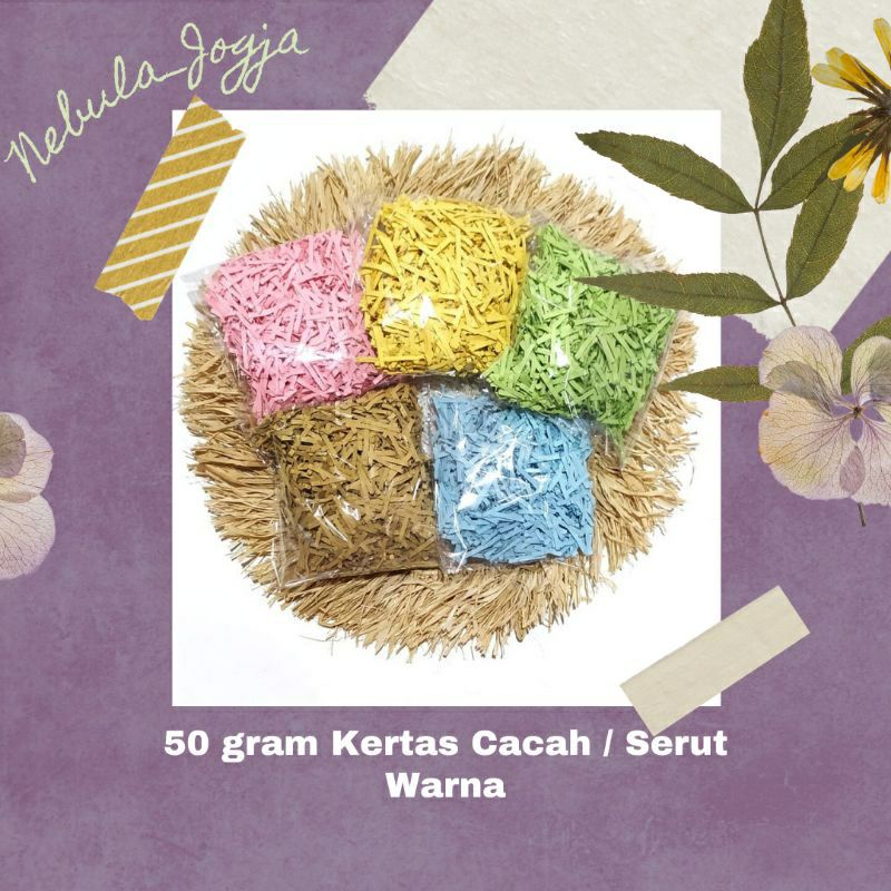 

50 Gram Kertas Potongan Shredded Paper Warna Warni Murah/ Kertas Cacah/ Kertas Serut