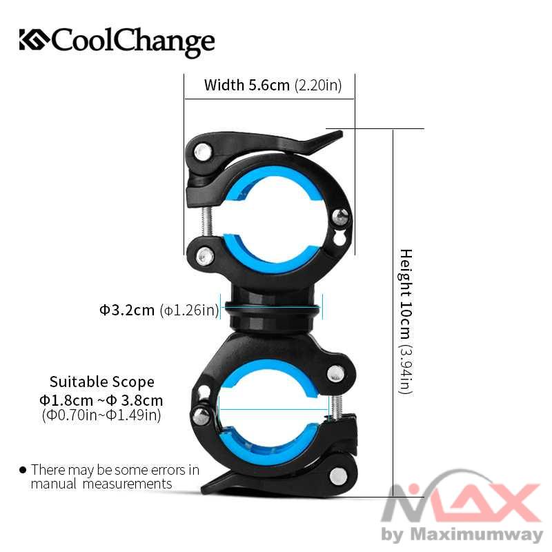 CoolChange Clamp Penjepit Senter Stang Sepeda aksesoris sepeda elektrik atau MTB BMX universal