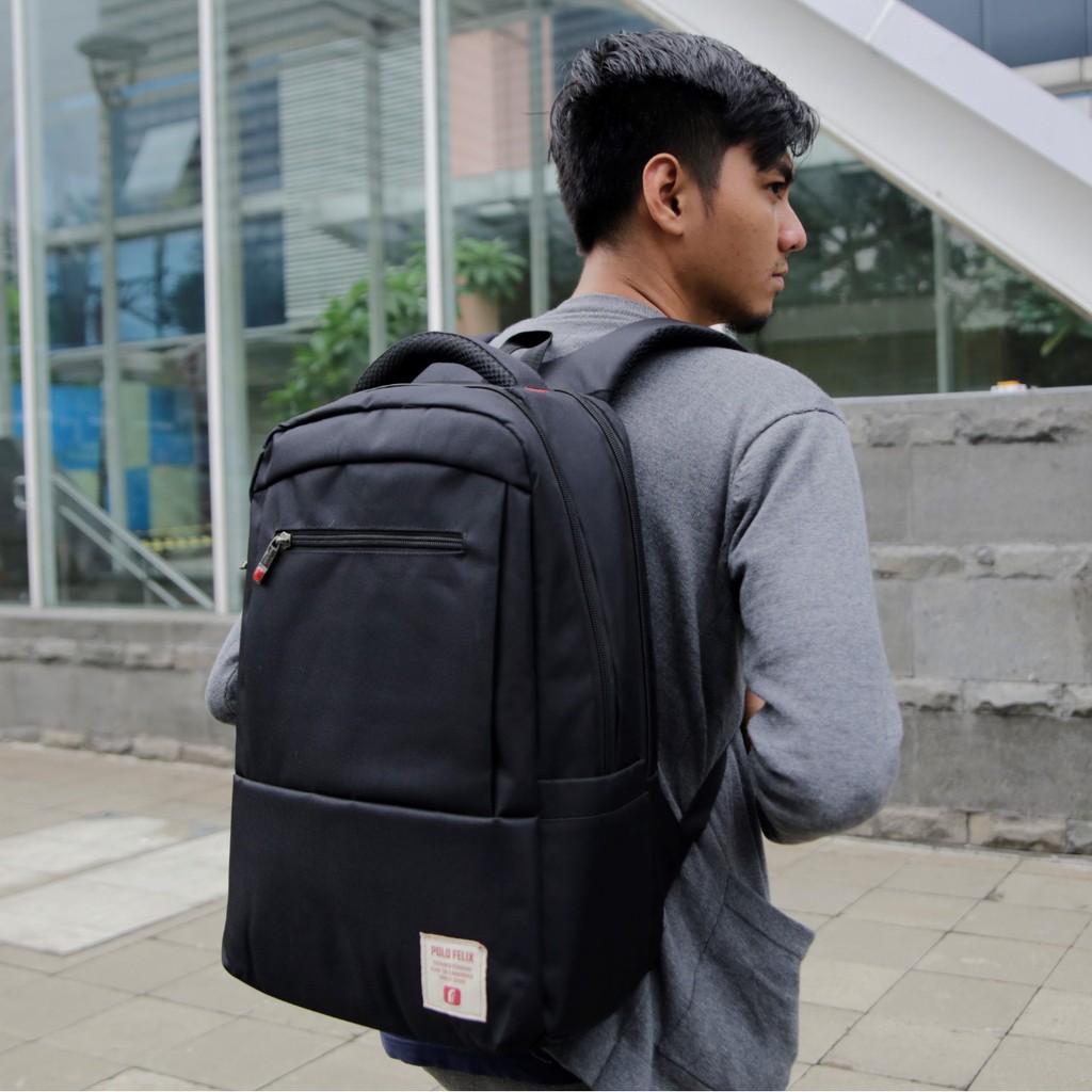 Tas Ransel Laptop - Backpack Kuliah Kerja Laptop 14 Inch Travel Multifungsi Pria Wanita Cewek Cowok