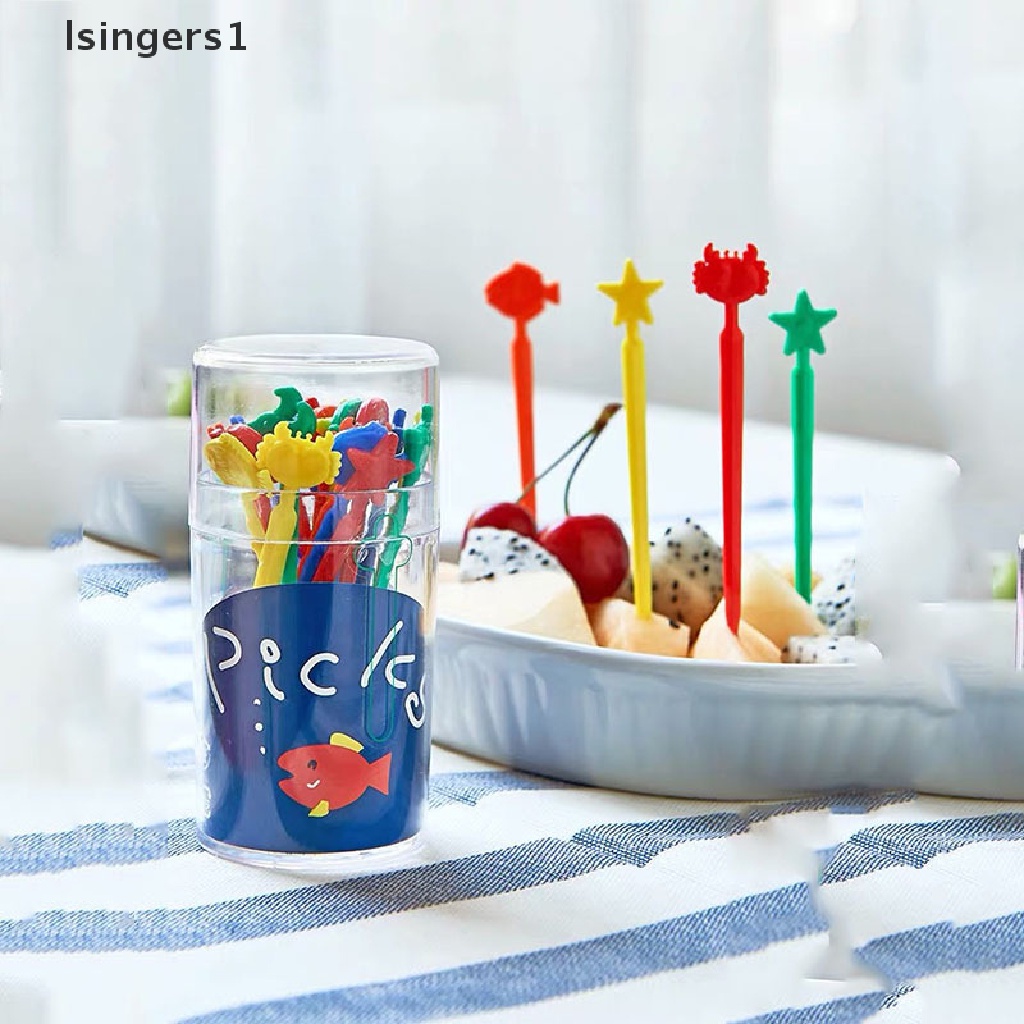 (lsingers1) 20pcs / Set Tusuk Gigi Buah / Dessert Untuk Dekorasi Pesta