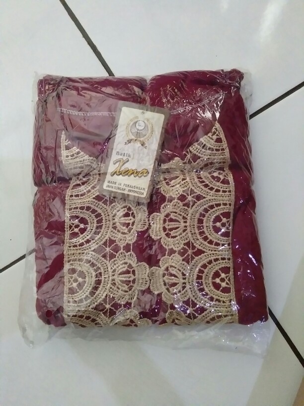[ld 130]restok!! Ori Batik Xena Gamis Renda Arab Jumbo Rafika Pb 138 Resleting Depan Busui