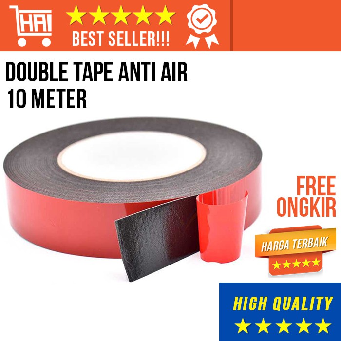 

DOBELTIP WATERPROOF 10METER 3M DOUBEL TIPE KAYU BESI PLASTIK LENGKET DOUBLE TAPE DOBEL TIP PEREKAT