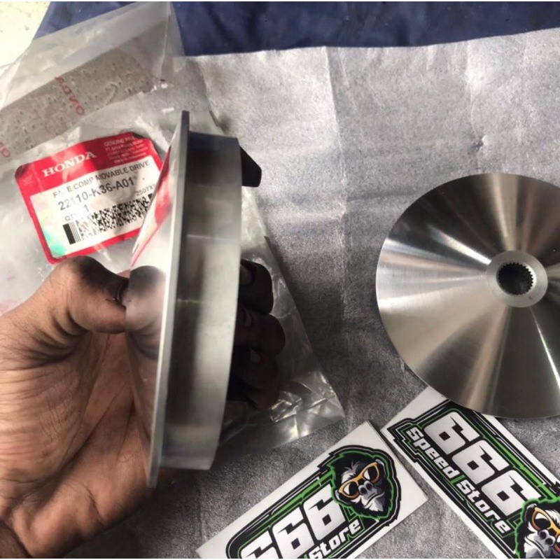 pully pulley set rumah roller custom vario 150/125 old kode k36 bubut kipas 14 13.8 13.5 dll derajat