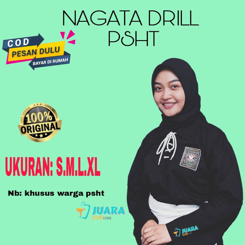 (MAINANKYU) ORIGINAL NAGATA DRILL seragam beladiri dan pencak silat (seragam khusus warga psht)